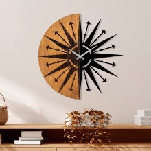 Ρολόι τοίχου διάμετρος 56 cm 1xAA ξύλο/μέταλλο