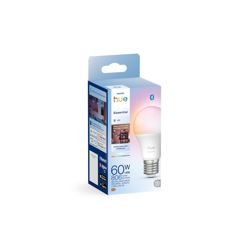 Ρυθμιζόμενη LED λάμπα Philips Hue White And Color Ambiance Essential E27/8W/230V 2200-6500K