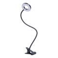 Ρυθμιζόμενη επιτραπέζια LED λάμπα με κλιπ LED/8W/230V 3000/4000/5000K μαύρη