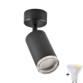 Ρυθμιζόμενο LED RGBW Φωτιστικό Τοίχου Μπάνιου TURYN 1xGU10/6,5W/230V 2700-6500K Wi-Fi IP44 Μαύρο