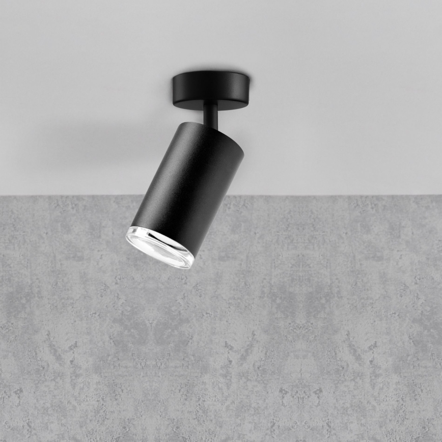 Ρυθμιζόμενο LED RGBW Φωτιστικό Τοίχου Μπάνιου TURYN 1xGU10/6,5W/230V 2700-6500K Wi-Fi IP44 Μαύρο