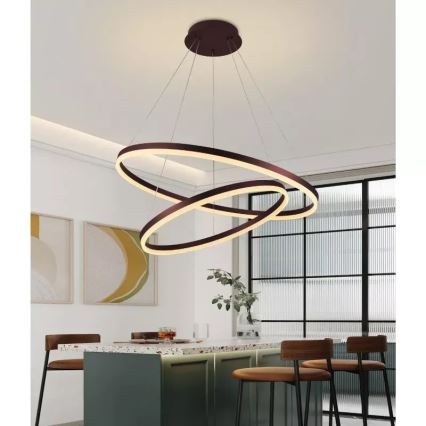 Ρυθμιζόμενο LED φωτιστικό οροφής με καλώδιο LED/100W/230V 3000-6500K διάμ. 80 εκ. + τηλεχειριστήριο