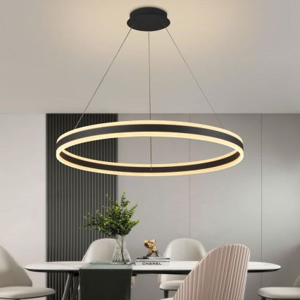 Ρυθμιζόμενο LED φωτιστικό οροφής με καλώδιο LED/110W/230V 3000-6500K διάμ. 80 εκ. + τηλεχειριστήριο
