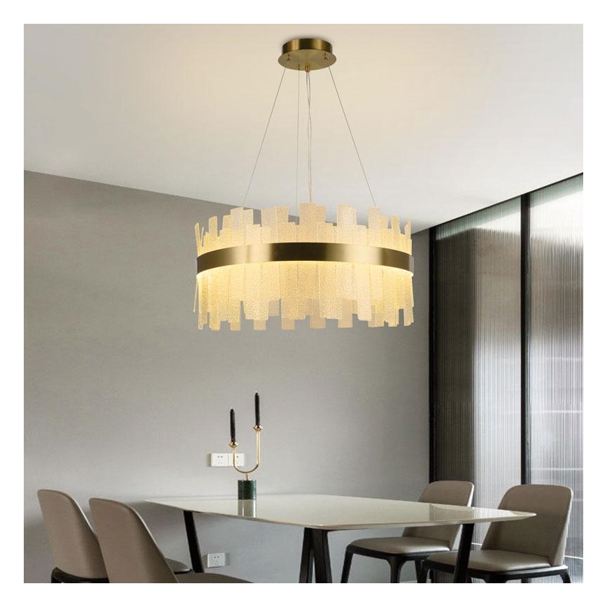 LED Ρυθμιζόμενο Κρυστάλλινο Φωτιστικό Οροφής με Καλώδιο LED/40W/230V 3000-6500K + τηλεχειριστήριο