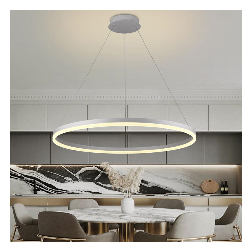 Ρυθμιζόμενο LED φωτιστικό οροφής με καλώδιο LED/55W/230V 3000-6500K διάμ. 80 εκ. + τηλεχειριστήριο