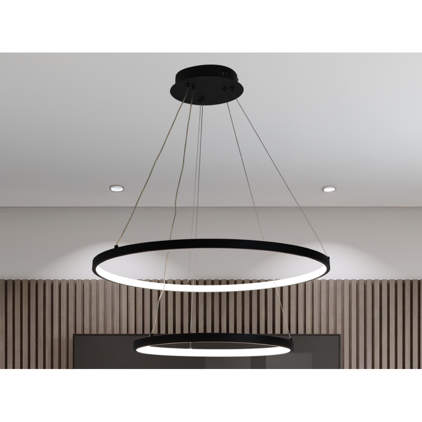 Ρυθμιζόμενο LED φωτιστικό οροφής με καλώδιο LED/75W/230V 3000-6500K Ø 60 εκ. + τηλεχειριστήριο