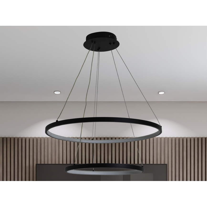 Ρυθμιζόμενο LED φωτιστικό οροφής με καλώδιο LED/75W/230V 3000-6500K Ø 60 εκ. + τηλεχειριστήριο