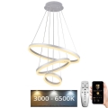 Ρυθμιζόμενο LED φωτιστικό οροφής με καλώδιο LED/85W/230V 3000-6500K διάμ. 60 εκ. διάμ. 60 εκ. + τηλεχειριστήριο