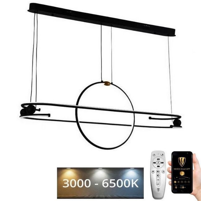Ρυθμιζόμενο LED φωτιστικό οροφής με καλώδιο LED/95W/230V 3000-6500K + τηλεχειριστήριο