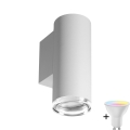 Ρυθμιζόμενο φωτιστικό τοίχου μπάνιου LED RGBW TURYN 1xGU10/6,5W/230V 2700-6500K Wi-Fi IP44 λευκό