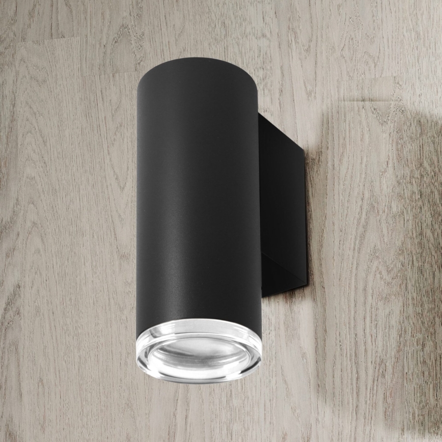 Ρυθμιζόμενο φωτιστικό τοίχου μπάνιου LED RGBW TURYN 1xGU10/6,5W/230V 2700-6500K Wi-Fi IP44 μαύρο