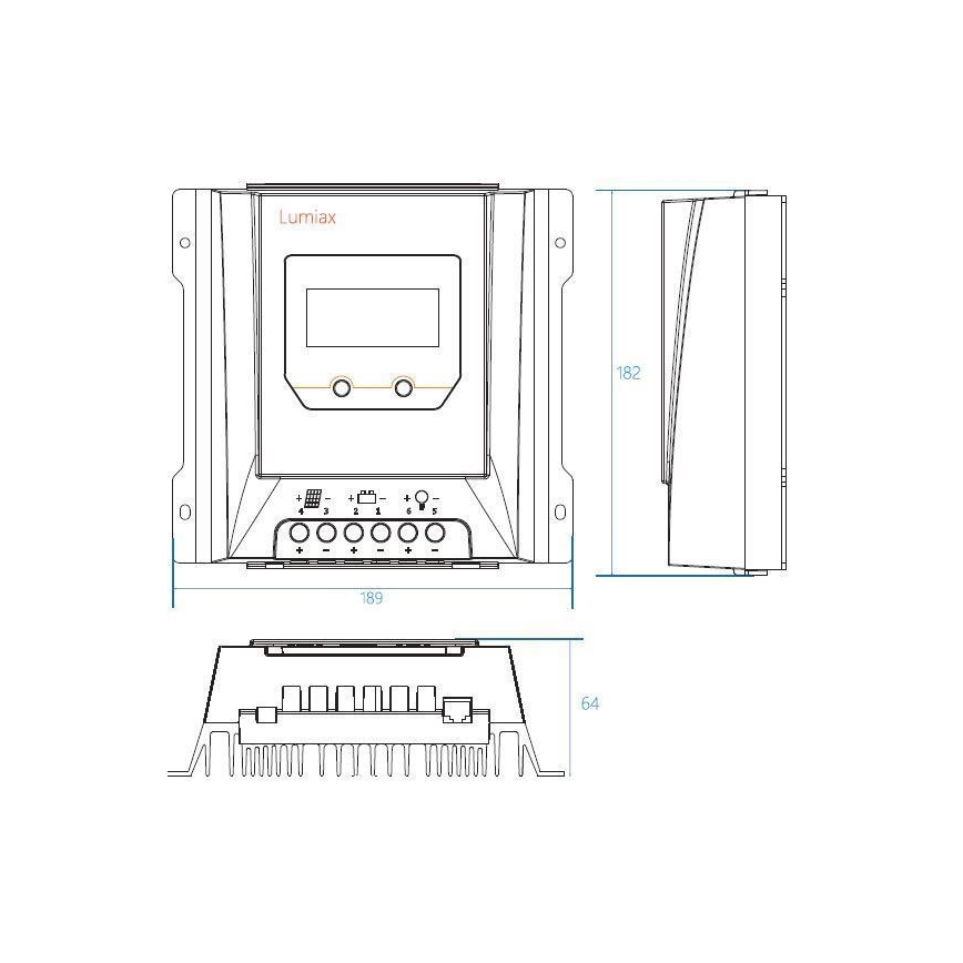 Ρυθμιστής φόρτισης MPPT MT2075 12/24V/20A