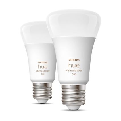 ΣET 2x LED Dimmable λαμπτήρες Philips Hue White And Color Ambiance A60 E27/9W/230V 2000-6500K