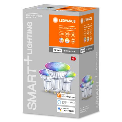 ΣET 3x LED RGB Dimming λαμπτήρες SMART+ GU10/4,9W/230V 2,700K-6,500K - Ledvance