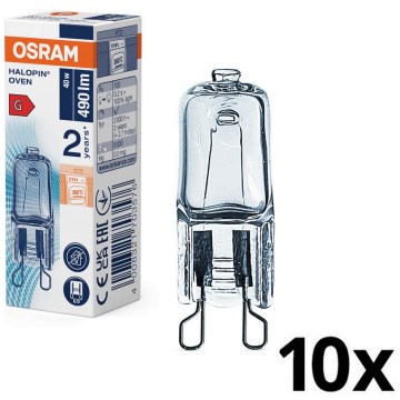 Σετ 10 λαμπτήρων φούρνου HALOPIN G9/40W/230V 2700K - Osram