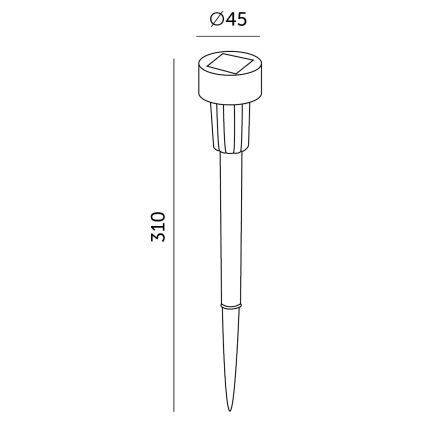 ΣΕΤ 10x Ηλιακή λάμπα LED LED/0,06W/1,2V 6000K IP44 40 mAh