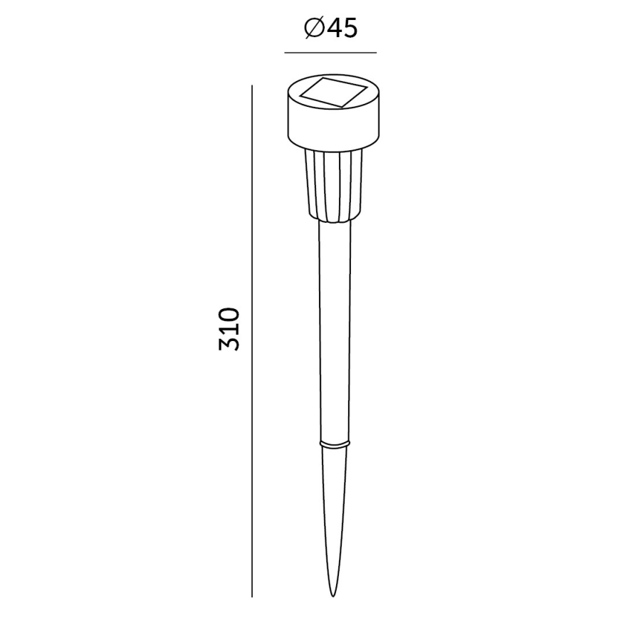ΣΕΤ 10x Ηλιακή λάμπα LED LED/0,06W/1,2V 6000K IP44 40 mAh
