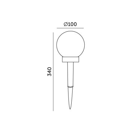 ΣΕΤ 10x Ηλιακή λάμπα LED LED/0,12W/1,2V 6500K IP44 40 mAh μαύρο/λευκό