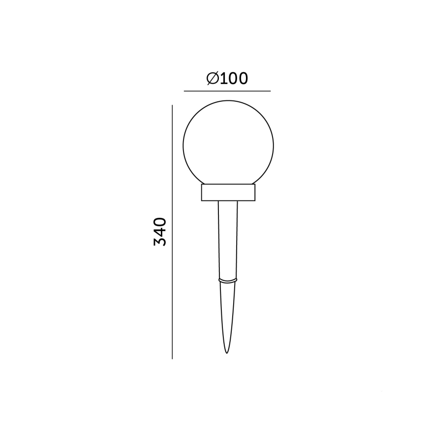 ΣΕΤ 10x Ηλιακή λάμπα LED LED/0,12W/1,2V 6500K IP44 μαύρο/λευκό
