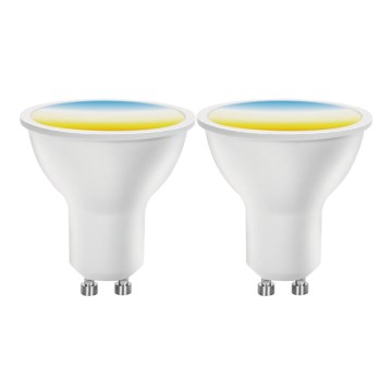 Σετ 2 τεμαχίων ρυθμιζόμενων λαμπτήρων LED MESH Smart GU10/6,5W/230V 2700-6500K + τηλεχειριστήριο - Aigostar