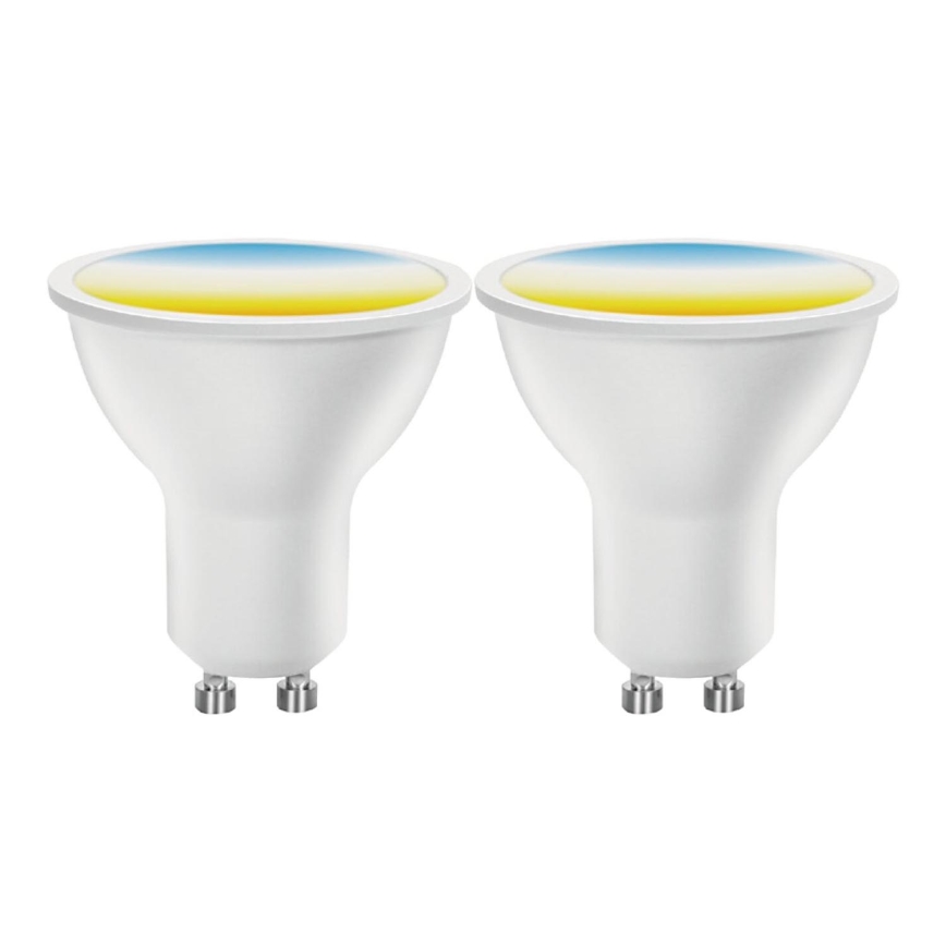 Σετ 2 τεμαχίων ρυθμιζόμενων λαμπτήρων LED MESH Smart GU10/6,5W/230V 2700-6500K + τηλεχειριστήριο - Aigostar