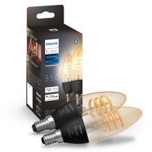 ΣΕΤ 2x LED Dimmable Λάμπες Philips Hue WHITE AMBIANCE E14/4,6W/230V