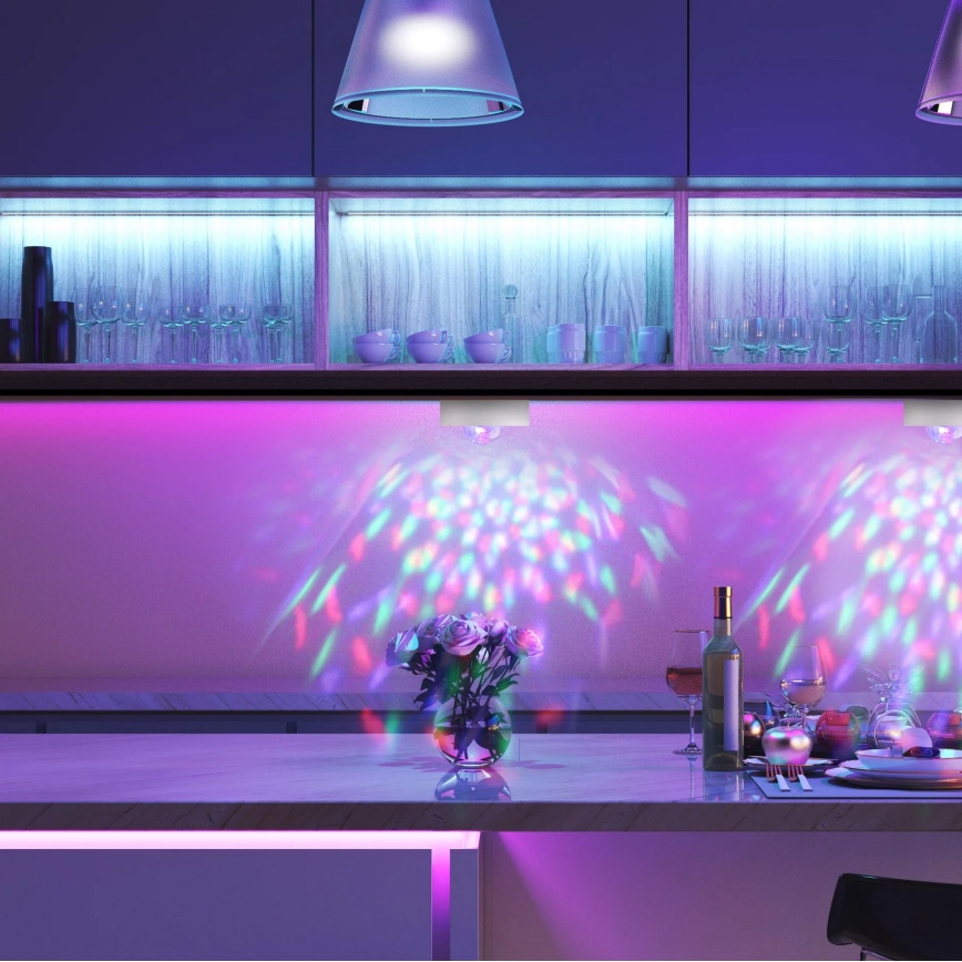 ΣΕΤ 2x LED RGB Dimming διακοσμητικό φωτιστικό FESTA 3xAAA/4,5V + τηλεχειριστήριο