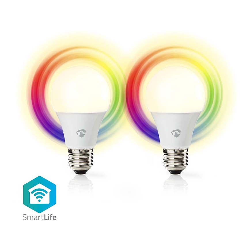 ΣΕΤ 2x LED RGBW Dimmable λάμπες SmartLife E27/9W/230V Wi-Fi 2700-6500K