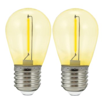 ΣΕΤ 2x LED Λάμπα PARTY E27/0,3W/36V κίτρινο