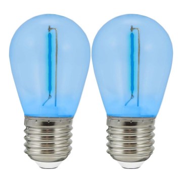 ΣΕΤ 2x LED Λάμπα PARTY E27/0,3W/36V μπλε