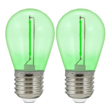 ΣΕΤ 2x LED Λάμπα PARTY E27/0,3W/36V πράσινο