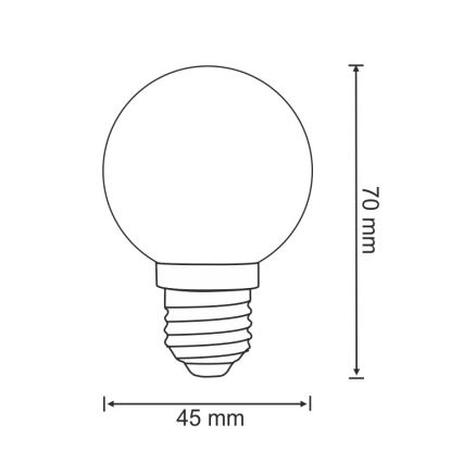 ΣΕΤ 2x  LED Λαμπτήρες PARTY E27/0,5W/36V κόκκινο