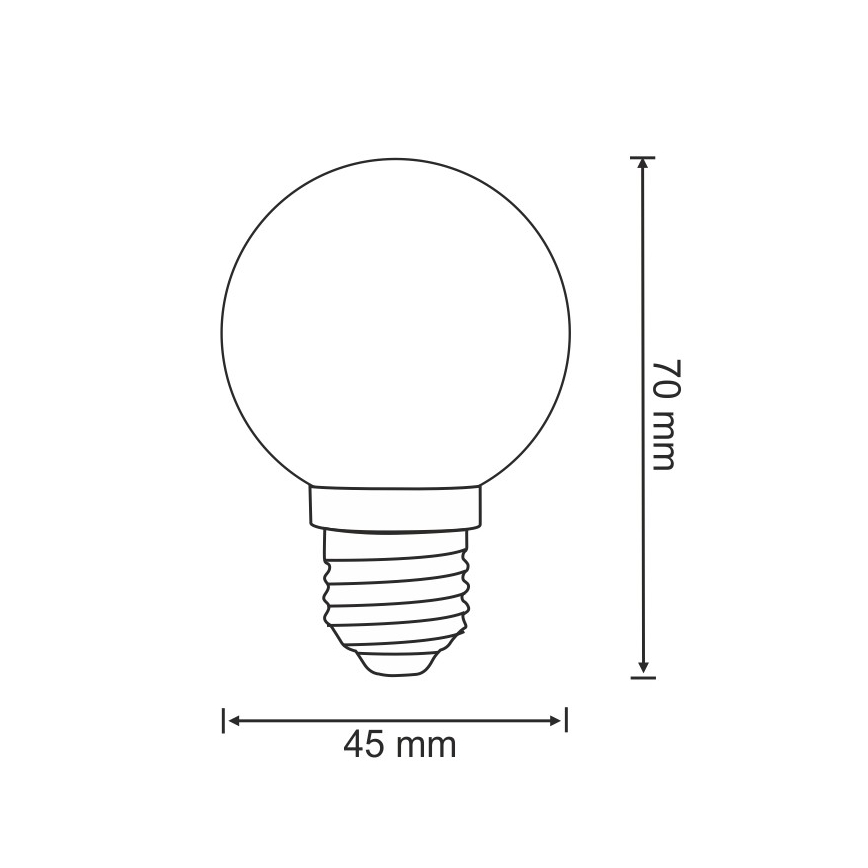 ΣΕΤ 2x  LED Λαμπτήρες PARTY E27/0,5W/36V κόκκινο