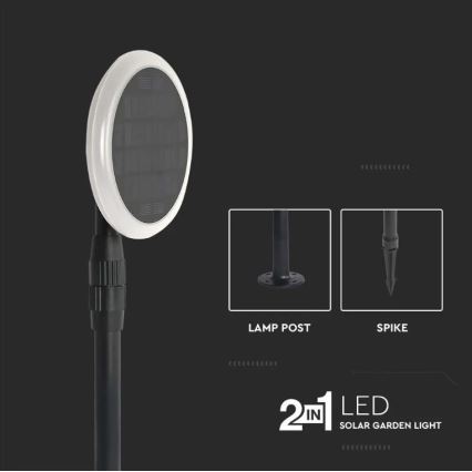 ΣΕΤ 2x LED Ρυθμιζόμενο ηλιακό φωτιστικό GARDEN LED/3W/5V 42-80 cm 4000K IP65