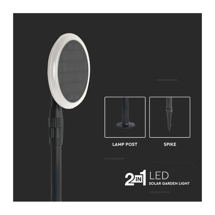 ΣΕΤ 2x LED Ρυθμιζόμενο ηλιακό φωτιστικό GARDEN LED/3W/5V 42-80 cm 4000K IP65
