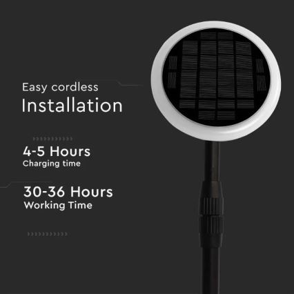 ΣΕΤ 2x LED Ρυθμιζόμενο ηλιακό φωτιστικό GARDEN LED/3W/5V 42-80 cm 4000K IP65