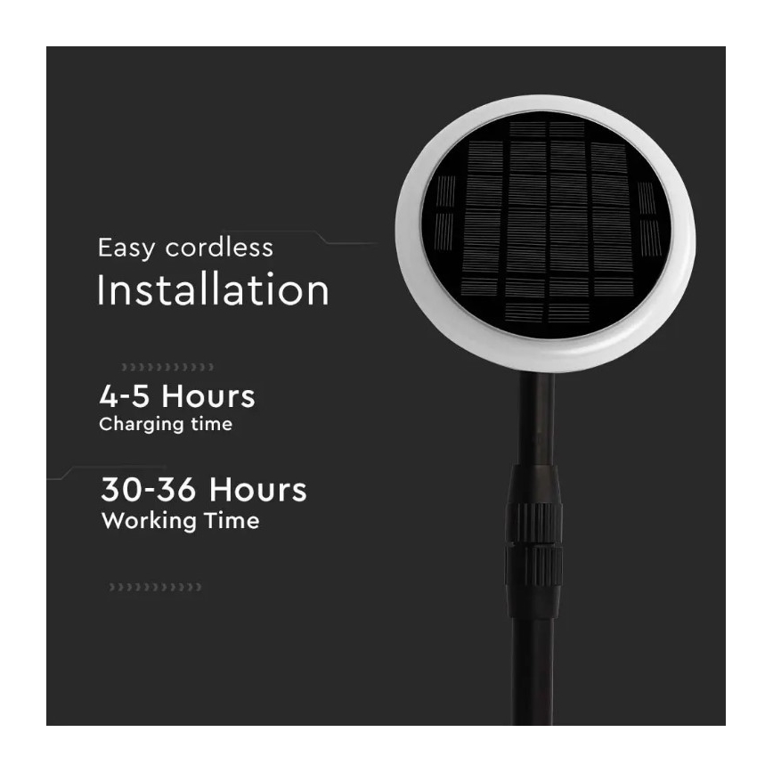 ΣΕΤ 2x LED Ρυθμιζόμενο ηλιακό φωτιστικό GARDEN LED/3W/5V 42-80 cm 4000K IP65
