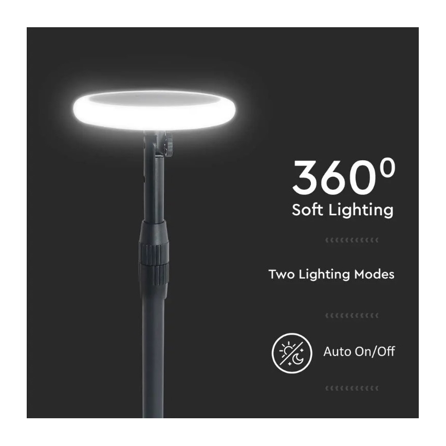 ΣΕΤ 2x LED Ρυθμιζόμενο ηλιακό φωτιστικό GARDEN LED/3W/5V 42-80 cm 4000K IP65