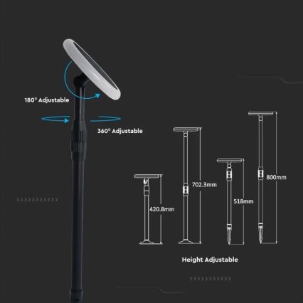 ΣΕΤ 2x LED Ρυθμιζόμενο ηλιακό φωτιστικό GARDEN LED/3W/5V 42-80 cm 4000K IP65