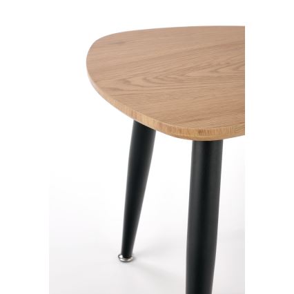 ΣΕΤ 2x Βοηθητικό τραπεζάκι NICEA διάμετρος 40/60 cm χρυσή δρυς/μαύρο