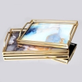 ΣΕΤ 2x Διακοσμητικός δίσκος 40x30/35x25 cm χρυσό