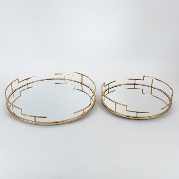 ΣΕΤ 2x Διακοσμητικός δίσκος διάμετρος 39/30,5 cm