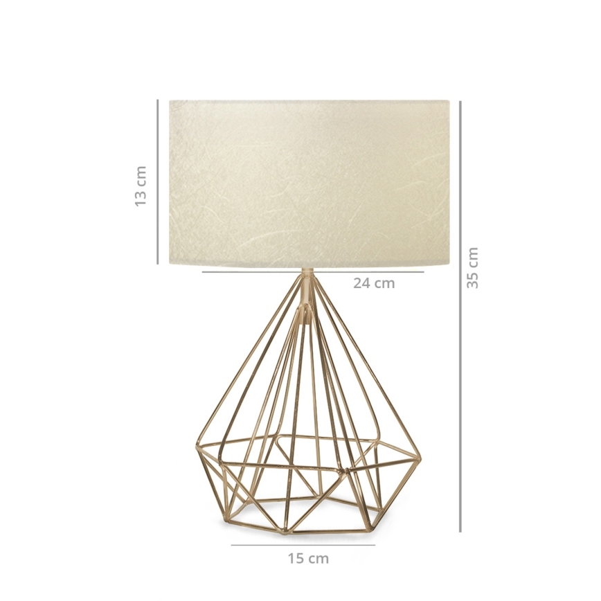 ΣΕΤ 2x Επιτραπέζιες λάμπες AYD 1xE27/60W/230V + Πολύφωτο κρεμαστό 1xE27/60W/230V μπεζ