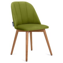 ΣΕΤ 2x Καρέκλα τραπεζαρίας BAKERI 86x48 cm ανοιχτό πράσινο/οξιά