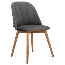 ΣΕΤ 2x Καρέκλα τραπεζαρίας BAKERI 86x48 cm γκρι/οξιά