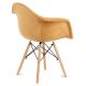 ΣΕΤ 2x Καρέκλα τραπεζαρίας NEREA 80x60,5 cm κίτρινο/οξιά