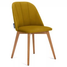 ΣΕΤ 2x Καρέκλα τραπεζαρίας RIFO 86x48 cm κίτρινο/οξιά