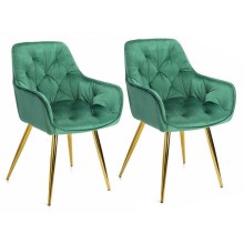 ΣΕΤ 2x Καρέκλες τραπεζαρίας HANA πράσινο