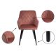 ΣΕΤ 2x Καρέκλες τραπεζαρίας RICO ροζ