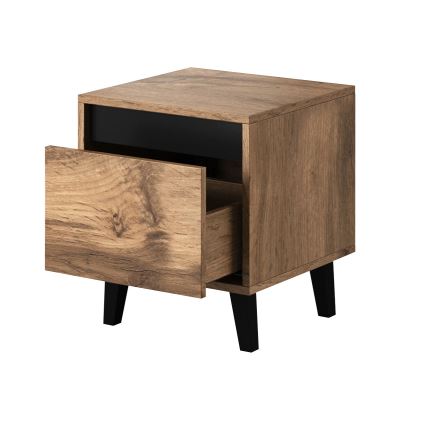 ΣΕΤ 2x Κομοδίνο NORD 45x40 cm δρυς wotan/ανθρακί